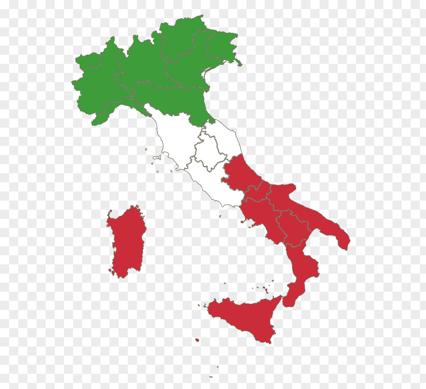 Italy Flag Regions Of Map Clip Art PNG