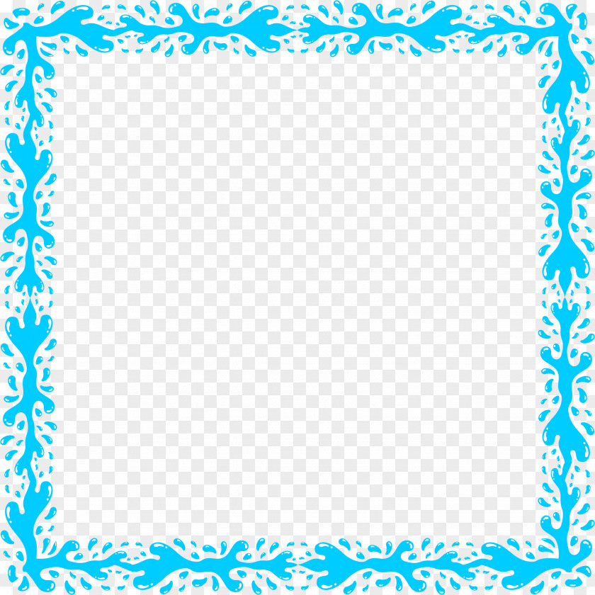 Aqua Frame Water Clip Art PNG