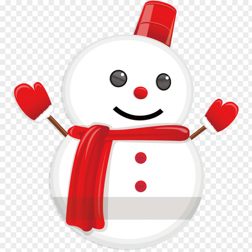 Cute Cartoon Snowman PNG
