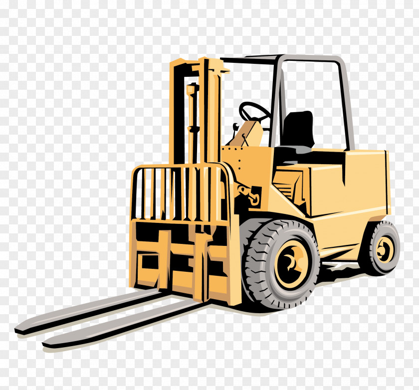 Hand-painted Truck Vector Forklift Powered Industrial Trucks Komatsu Limited Hand Zazzle PNG