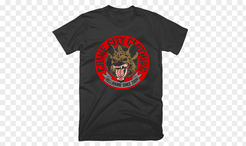 Hyena T-shirt Hoodie Crew Neck Clothing Top PNG
