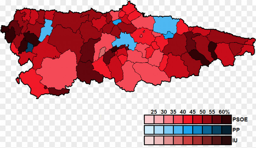 Map Oviedo Asturian Regional Election, 1983 Raised-relief General Junta Of The Principality Asturias PNG