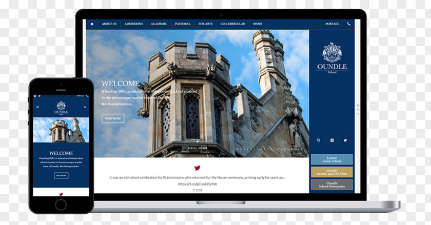 Smartphone School Website Information PNG