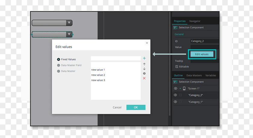 Drop-down List Computer Program Prototype Justinmind PNG