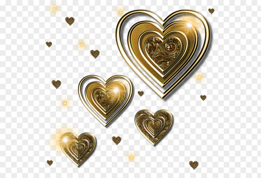 Heart Clip Art Image Gold PNG