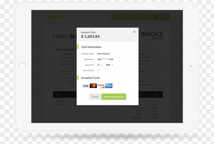 Pay Online Invoice E-commerce Payment System PNG