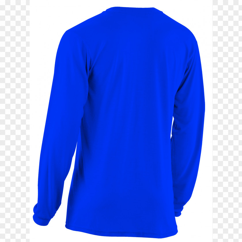 Long Sleeve Cobalt Blue Shirt Shoulder PNG