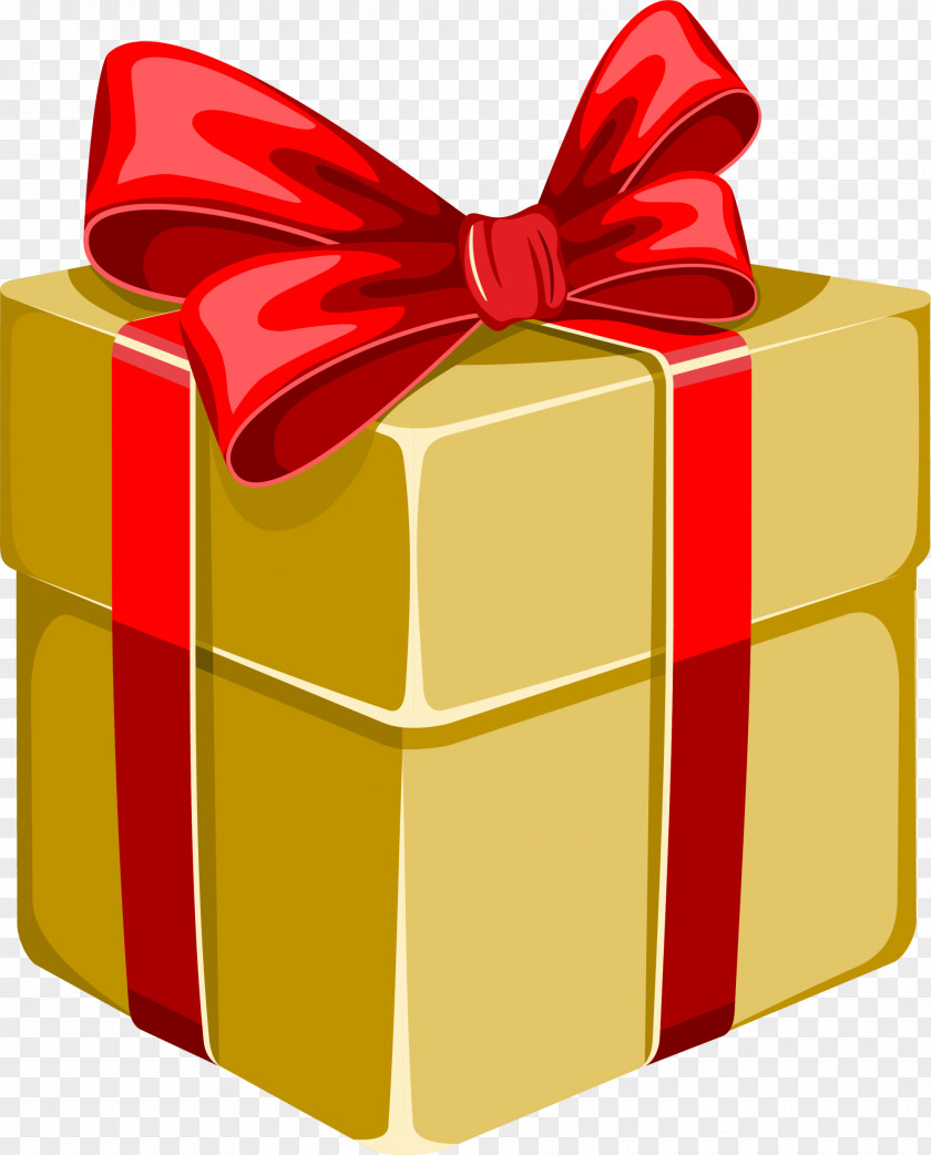 Yellow Bow Gift Box Gratis Clip Art PNG