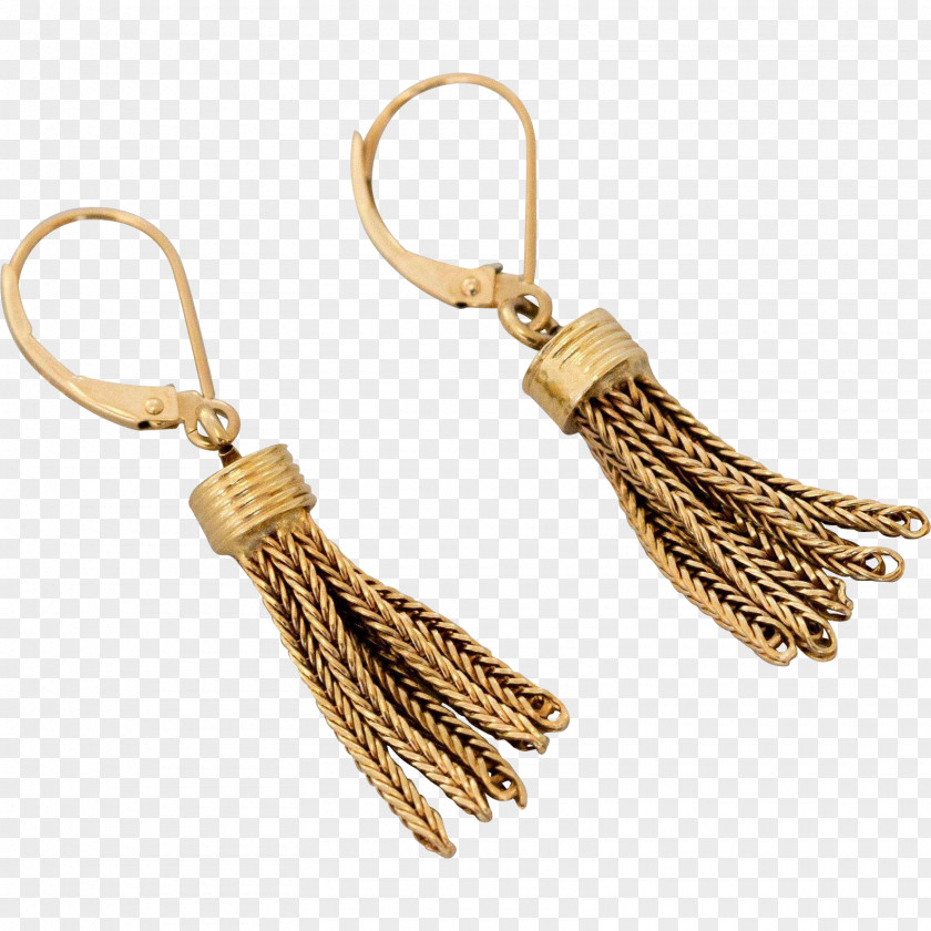 Gold Chain Earring Jewellery Tassel PNG