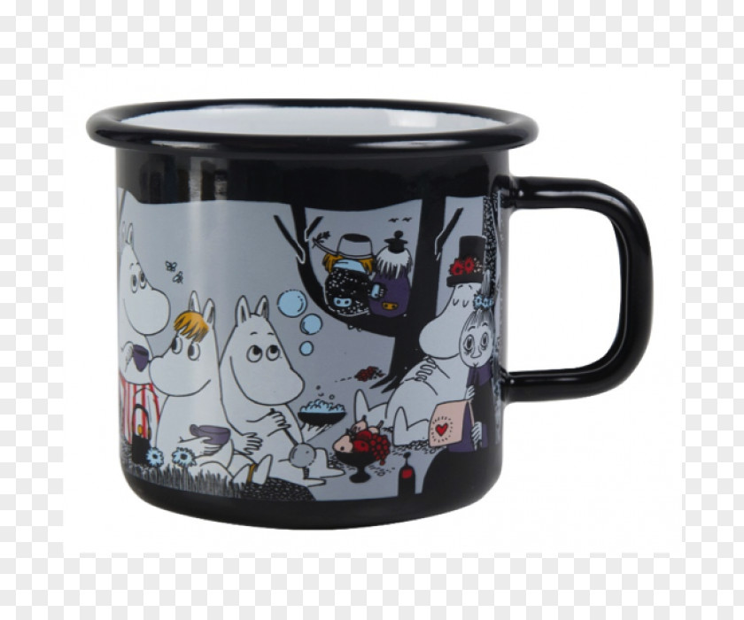 Mug Moomintroll Little My Moomins Vitreous Enamel PNG