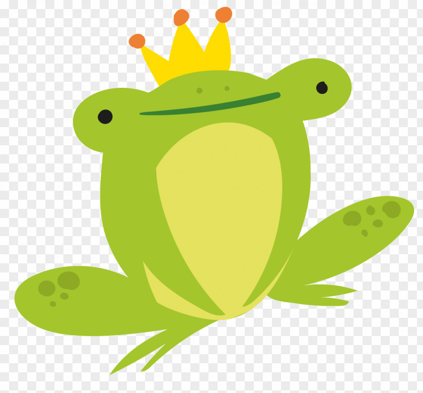 Cartoon Hand Painted Frog PNG hand painted frog clipart PNG
