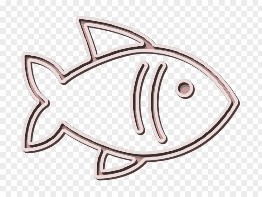 Line Art Fish Icon Organic Food PNG