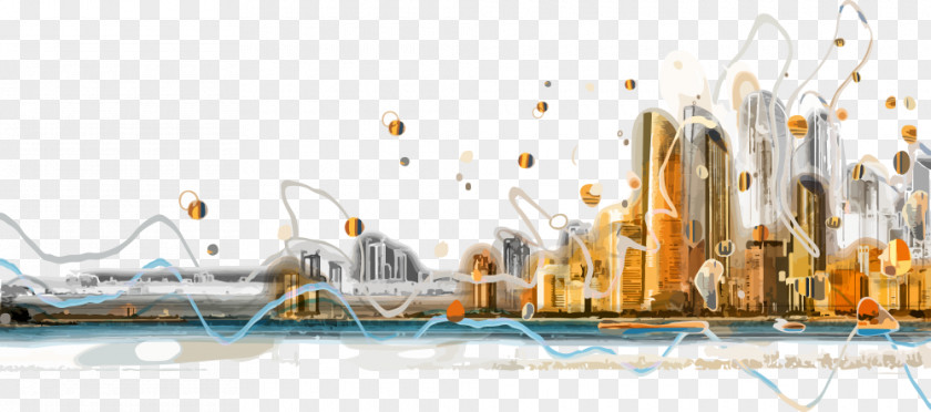 Vector Creative Seaside City Panorama Photography Royalty-free PNG
