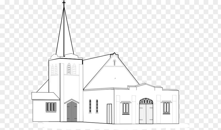 Arima Church Of The Nazarene Black And White Line Art Royalty-free Clip PNG