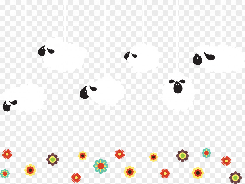 Clouds And Sheep Euclidean Vector Icon PNG