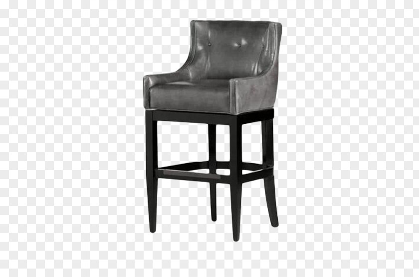 Dark Gray Leather Sofa Bar Stool Chair Dining Room Furniture PNG