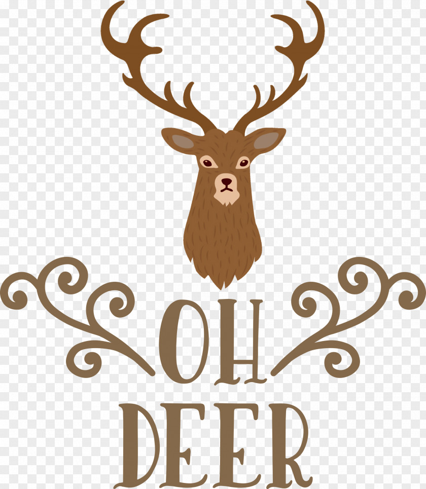 OH Deer Rudolph Christmas PNG