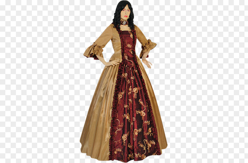 Dress Ball Gown Renaissance English Medieval Clothing PNG