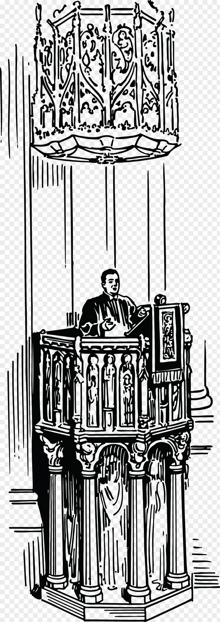 Church Bible Clip Art Preacher Pulpit Clergy PNG