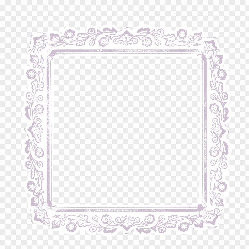 Purple Pattern Block Lace Picture Frame White Pin PNG