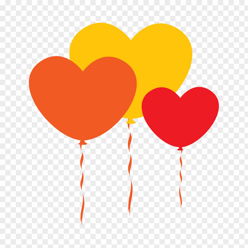 Red Love Balloon Cartoon Heart Clip Art PNG