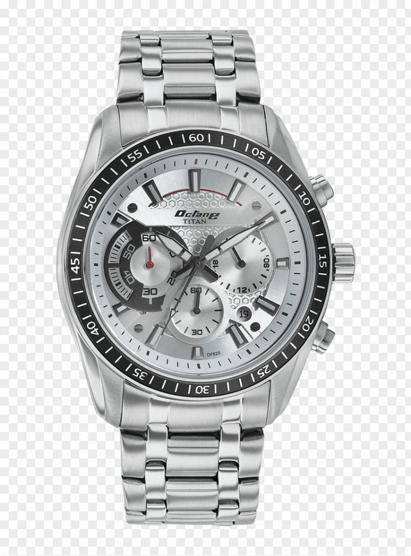 Silver Analog Watch Titan Company Clock PNG