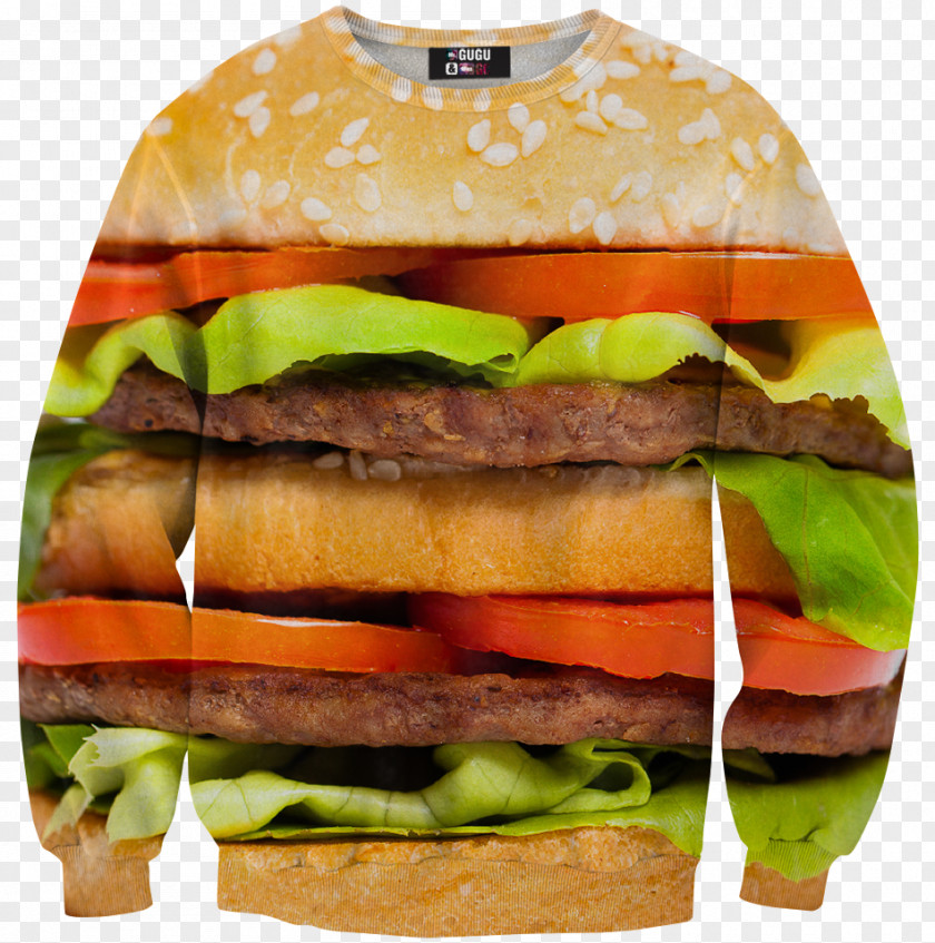 Burger And Sandwich Hamburger T-shirt Hoodie Cheeseburger Sweater PNG