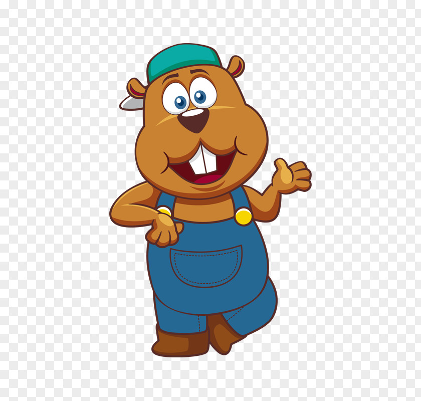 Cute Beaver Drawing Vector Graphics Clip Art Illustration Image PNG