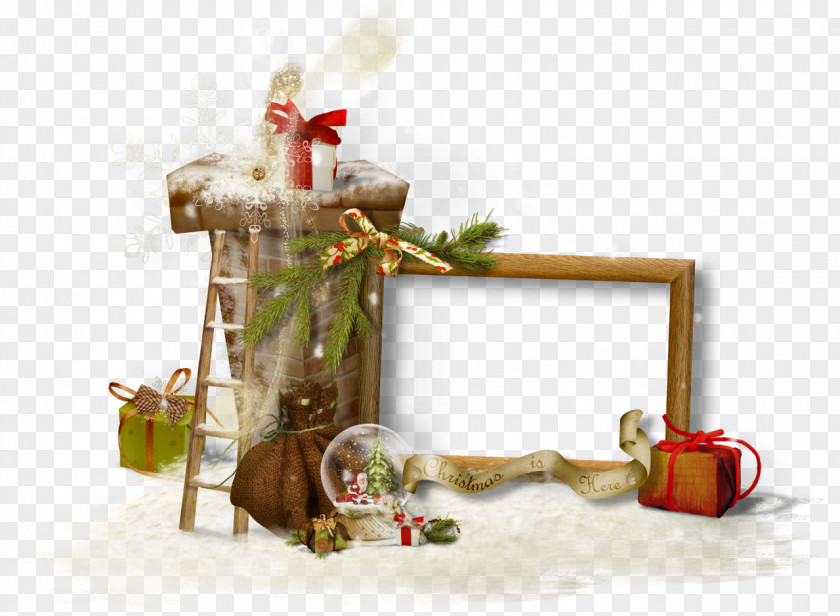 Festive Christmas Picture Frames Clip Art PNG