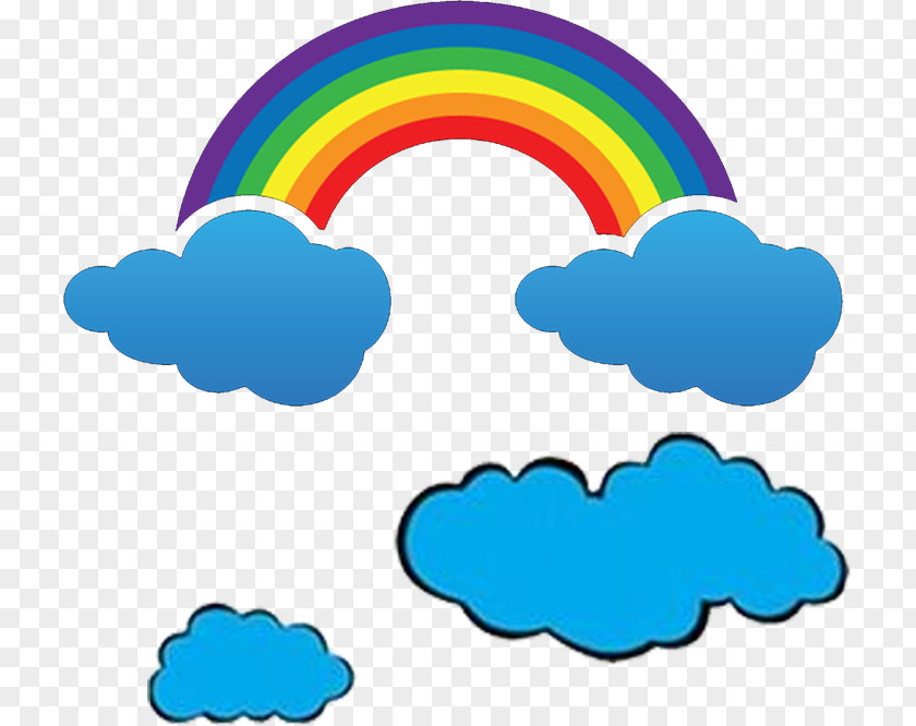 Rainbow Clouds Cartoon Animation Icon PNG