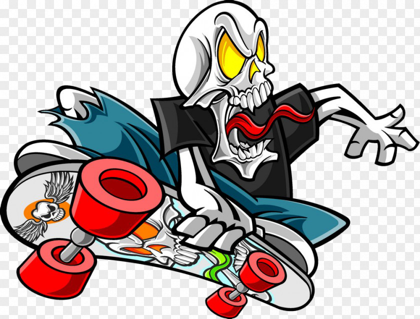 Skull Skateboarding Roller Skating Snowboarding PNG