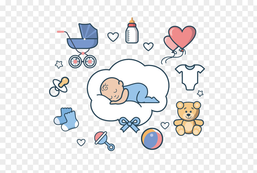 Sleeping Baby Infant Cartoon Sleep Illustration PNG