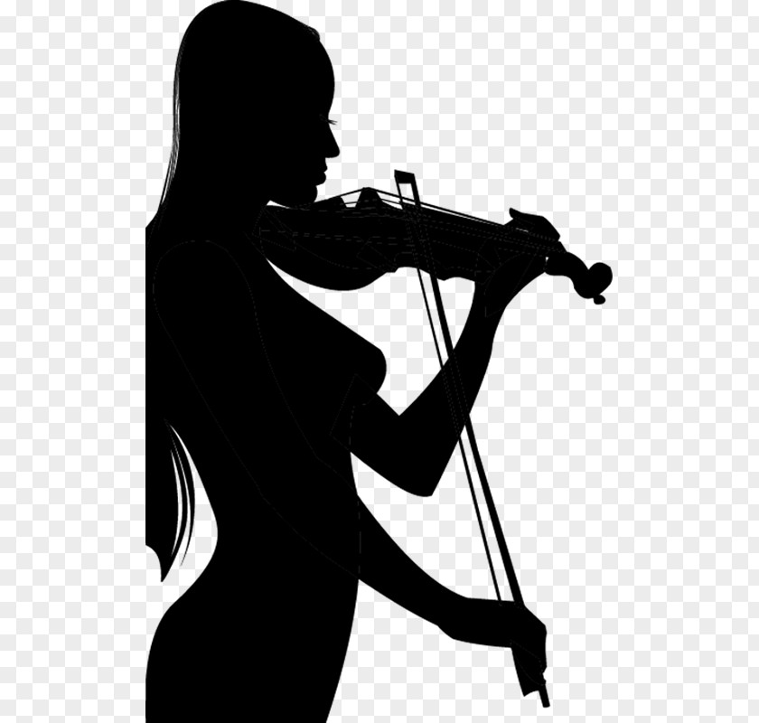 Violin Silhouette Person Drawing Female PNG