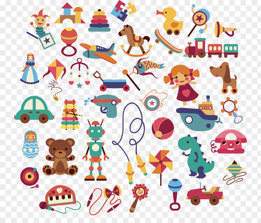 Cartoon Toys Vector Material Toy Child Clip Art PNG