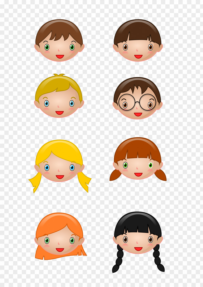 Kids Smiley Face Child Clip Art PNG