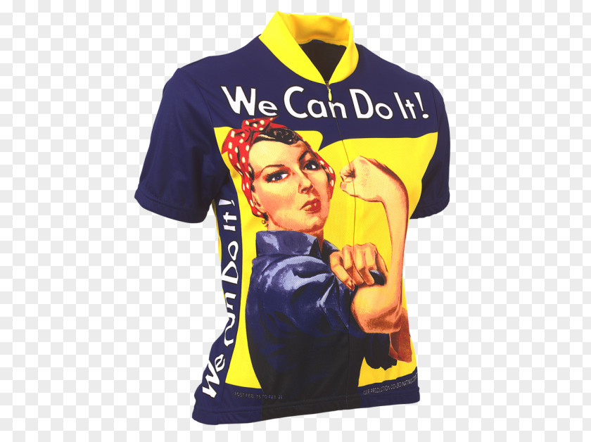 Rosie The Riveter Cycling Jersey T-shirt Bicycle PNG