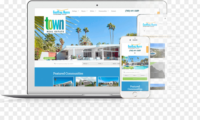 Technology Real Estate Web Page Display Advertising Website PNG