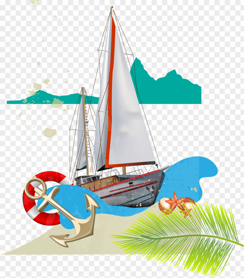 Vector Boat Sail PNG