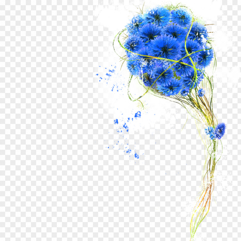 Blue Bouquet Flower PNG