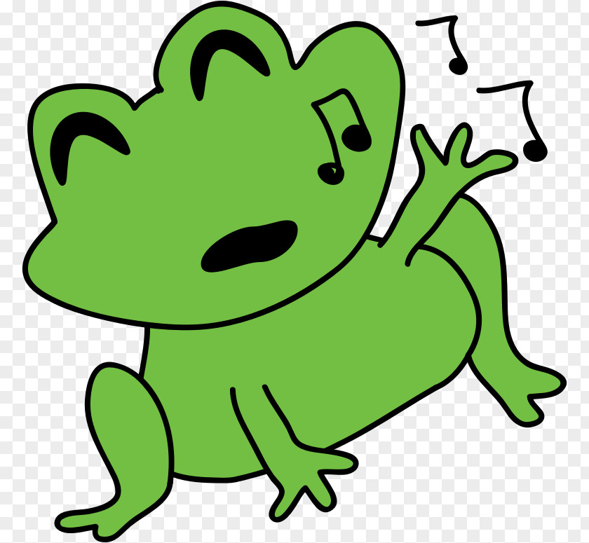 Singing Frog Clip Art PNG