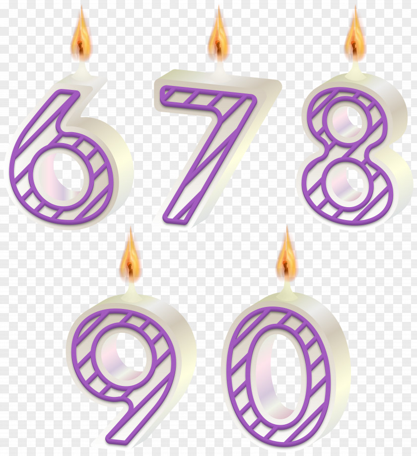 Symbol Ornament Birthday Candle PNG