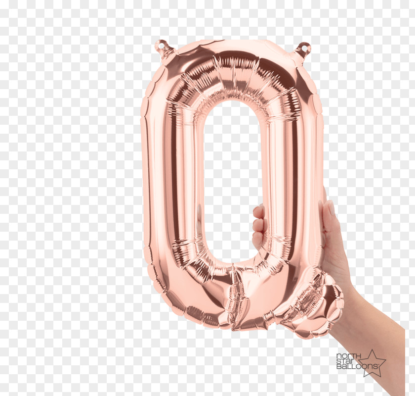 Balloon Gold Letter Q Inch PNG