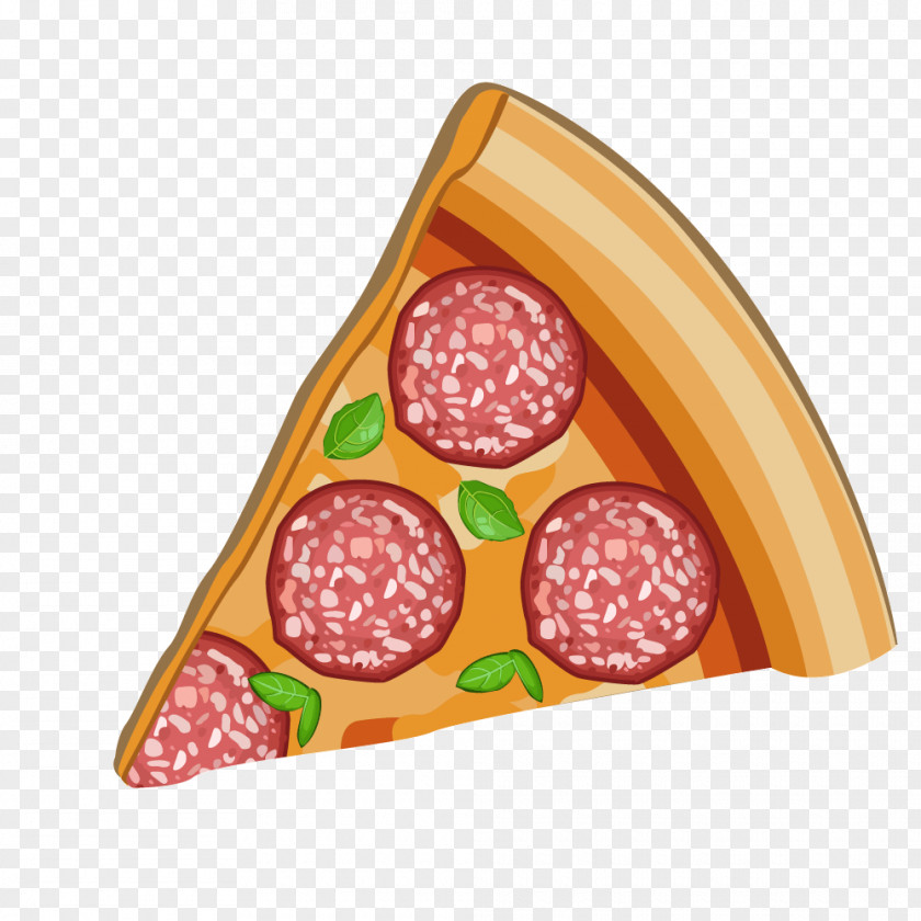 Fast Food Sausage Pizza Slices Salami Calzone PNG