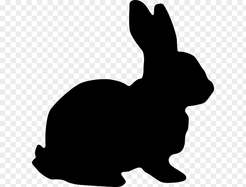 Rabbit Silhouette Clip Art PNG