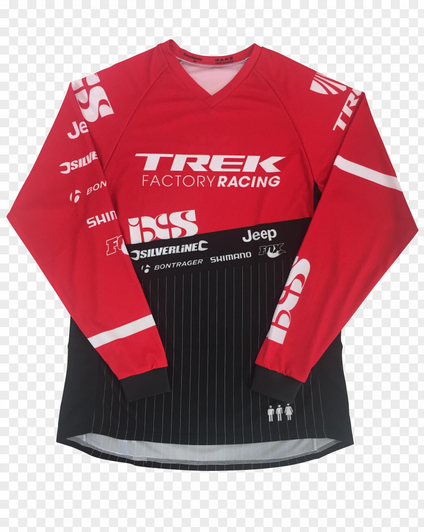 T-shirt Jersey Trek Factory Racing Downhill Mountain Biking Team PNG