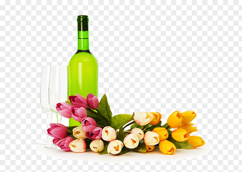 Champagne Clearview Vineyard Wine Floral Design Stock Photography PNG