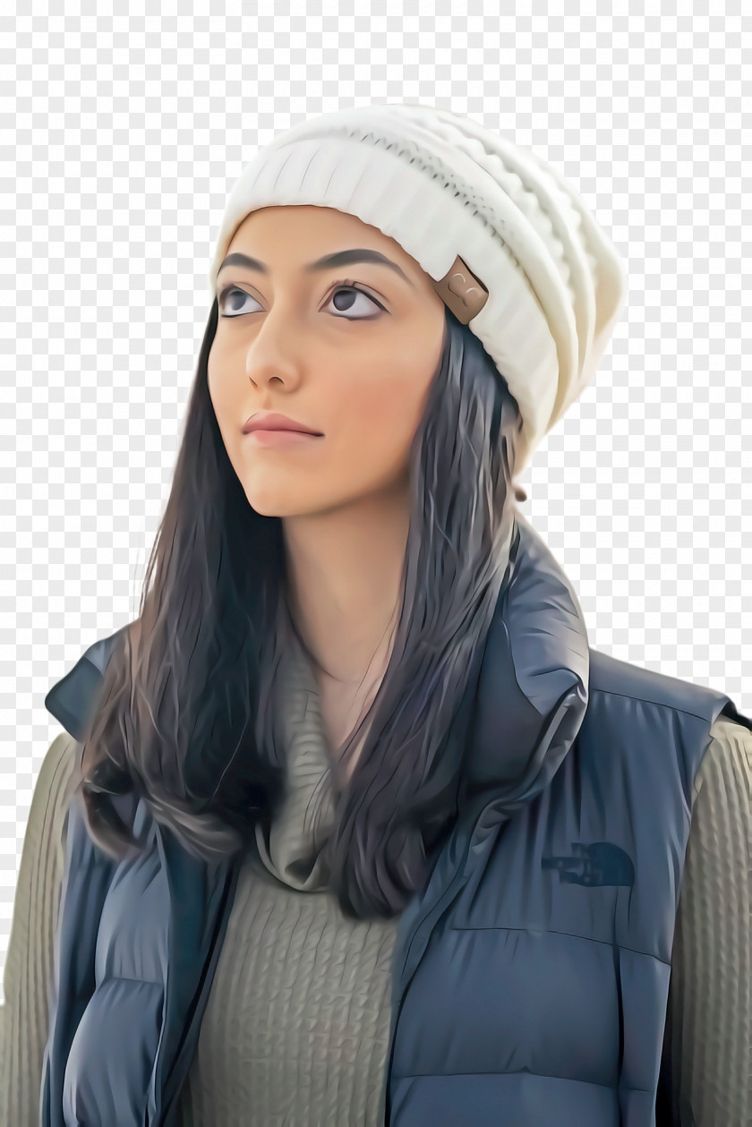 Ear Beige Winter Girl PNG