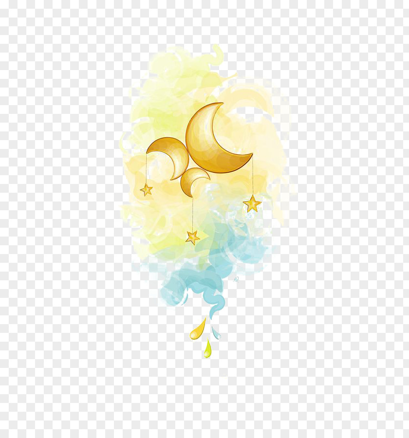 Fantasy Moon Pendant Clip Art PNG