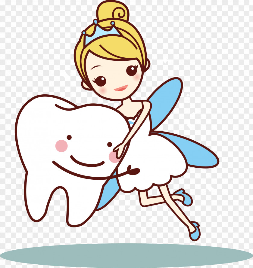 Flower Fairy Tooth Vector Clip Art PNG