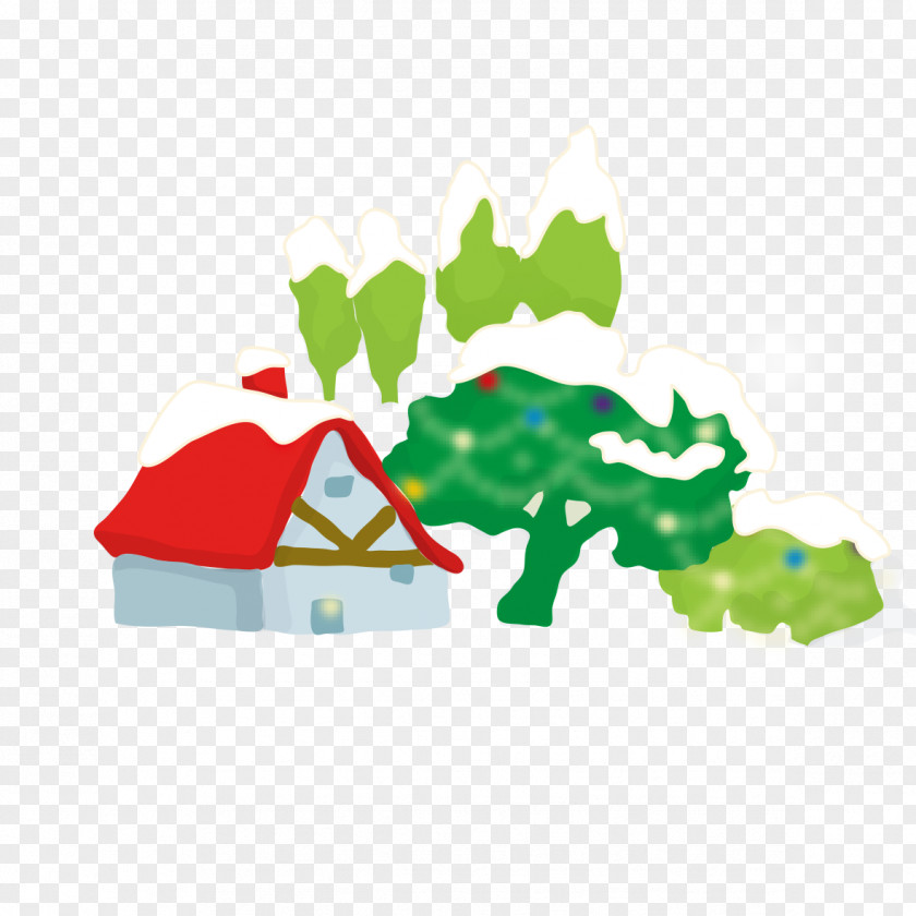 Hand-painted Quiet Cabin Google Images Snow Search Engine PNG